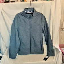 NWT Tommy Hilfiger Heather Gray Soft-Shell Classic Zip-Front Jacket Size XS