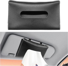 Car Visor Tissue Holder - Hanging Napkin Dispenser for Vehicles Black
