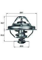 1X Mahle Tx 38 80D Thermostat KüHlmittel FüR Opel Vauxhall Rover Bmw Land Rover