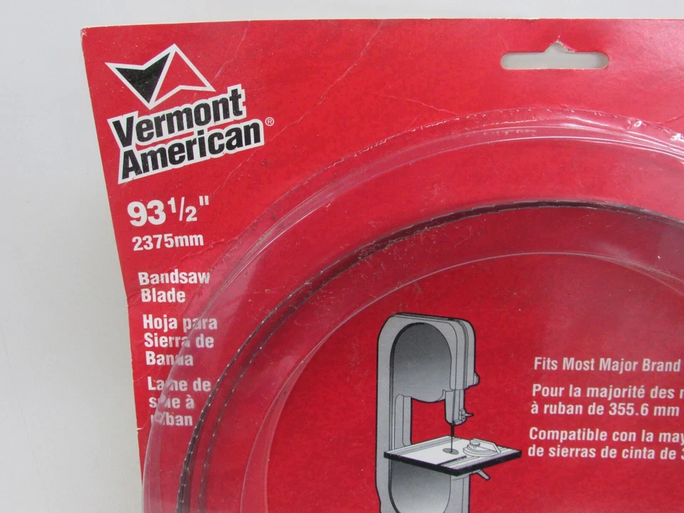 ¡NUEVO! VERMONT AMERICAN TOOLS #31345 HOJA DE SIERRA DE CINTA 93-1/2" X 1/2" Foto 3 de 4