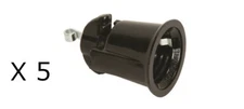 (5) Preferred Industries 612445 Attach on Socket Medium Base Plastic