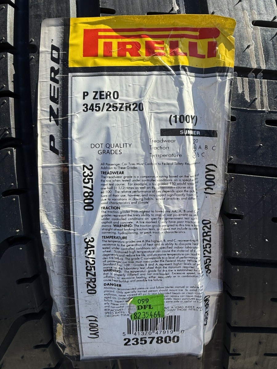 ONE BRAND NEW 345/25ZR20 (100Y) Pirelli P Zero Tire 3452520 | eBay