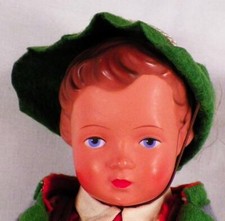 German Boy Doll Celluloid Traditional Bavarian Costume Vintage