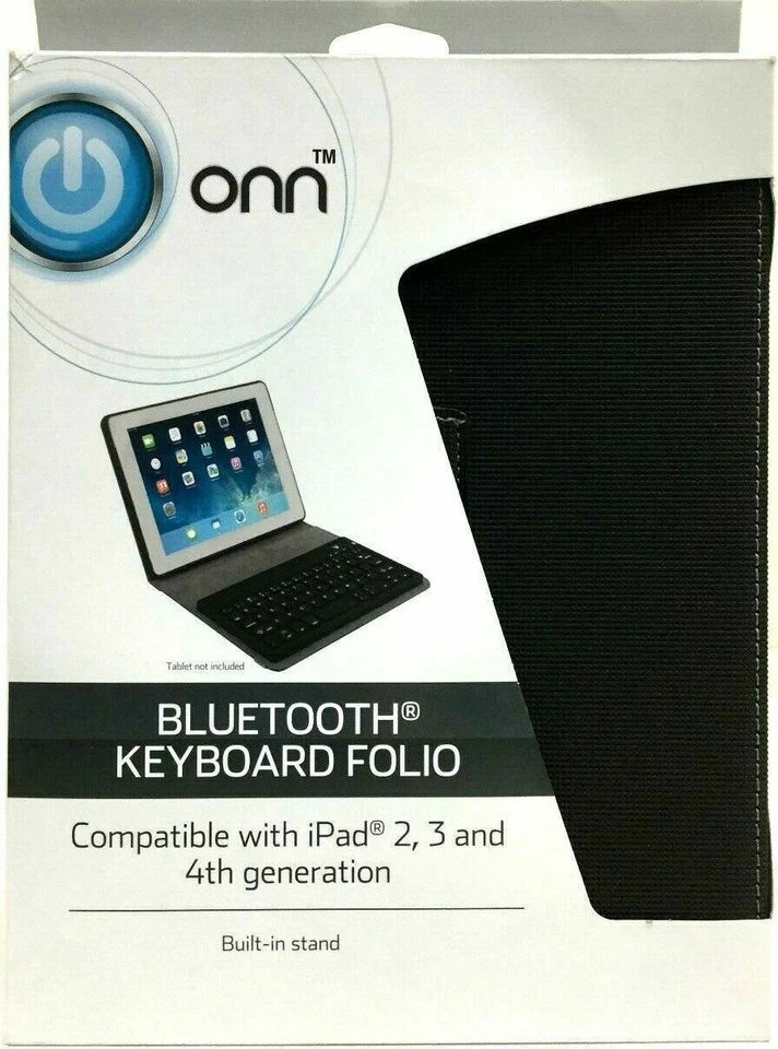 Onn Bluetooth Keyboard Case for Apple iPad 2, 3, 4 Generation Tablet Folio Case - Image 4 of 4
