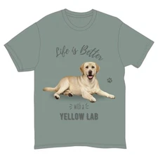 Life is Better with a Yellow Lab-Unisex T-Shirt-NET-Free Shipping