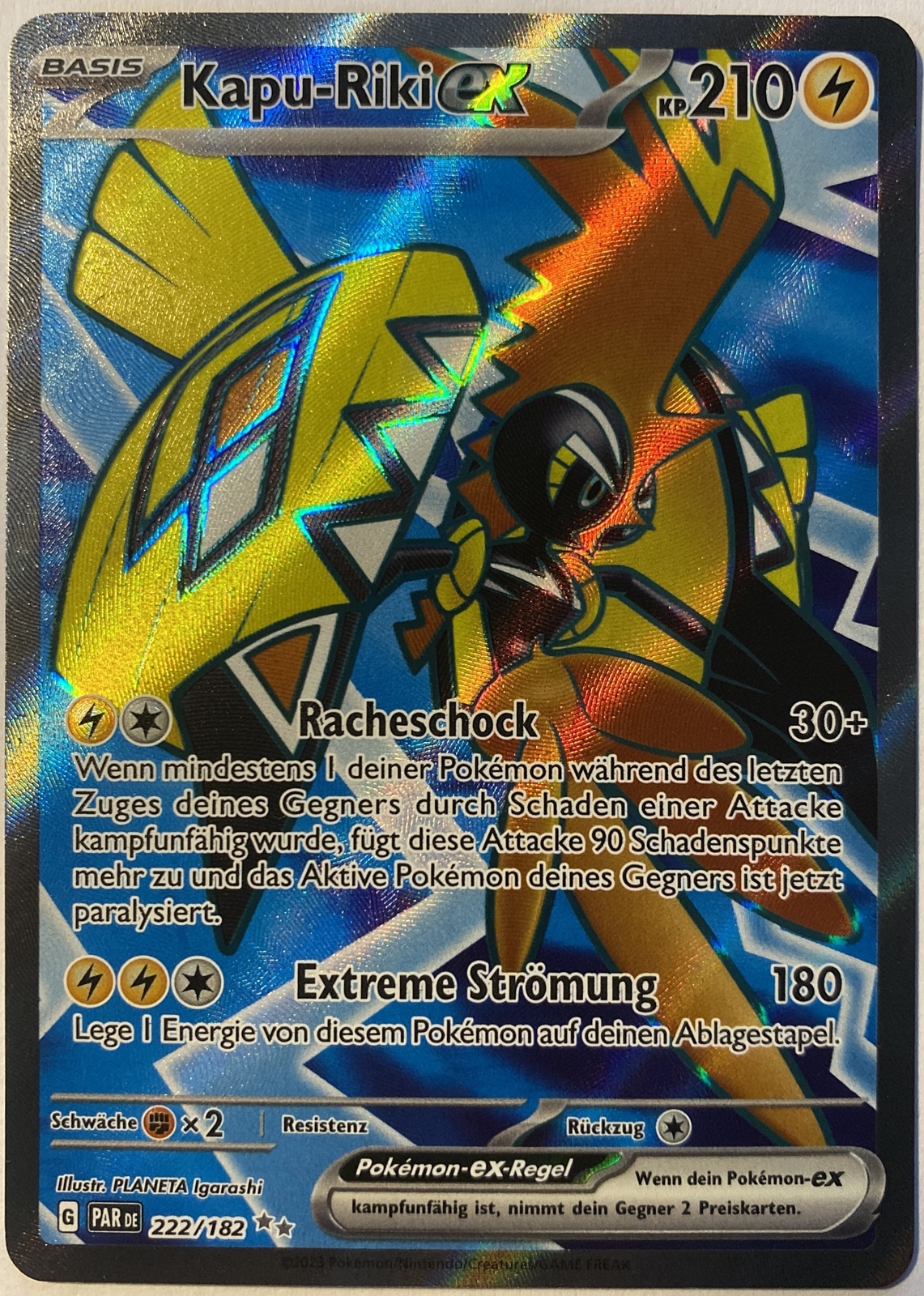 Pokemon Kapu-Riki ex Full Art | Deutsch 222/182 Paradox Rift