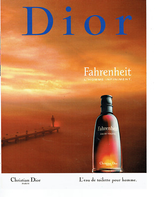 Werbung Advertising 078 1996 Eau Toilette Herren Fahrenheit Christian Dior