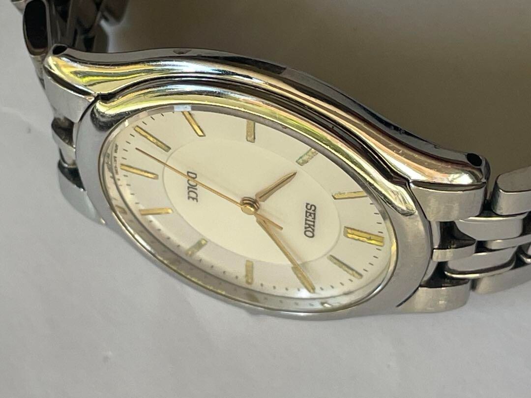 Seiko Dolce 8J41-6030 Men's Quartz Watch 33mm Champagne Vintage | eBay