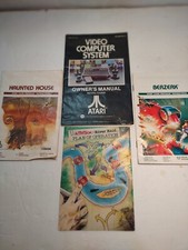 1978 Atari Video Computer System Model CX 2600 Owners Manual Plus 3 More Inserts