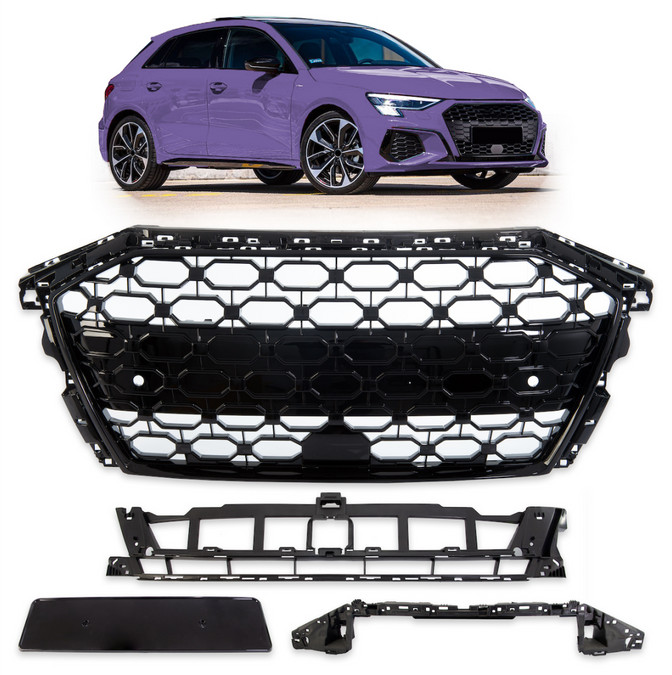 Calandre look RS3 pour Audi A3 8Y berline pour remplacer la grille