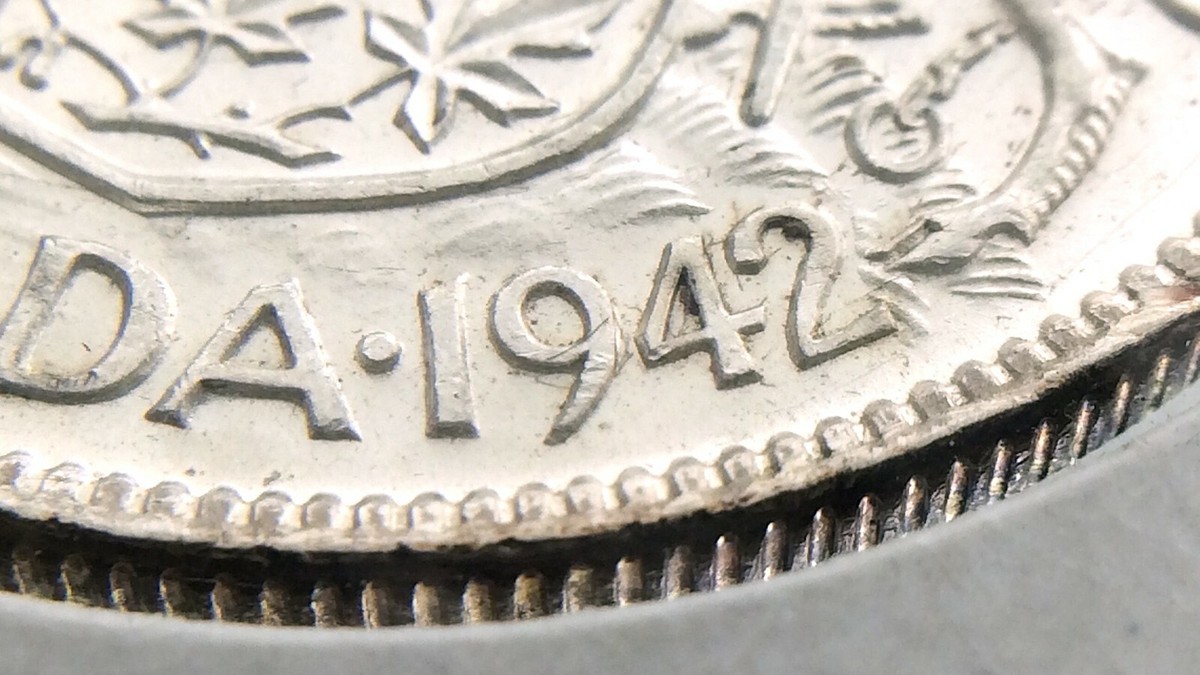 1942 Canada 50 Cents Wide Date WD Half Dollar Uncirculated George