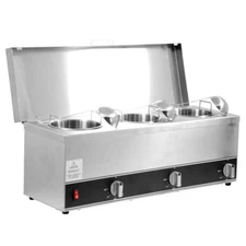 Omcan USA 44183 (Fw-Cn-0253) Triple Pot Sauce Warmer, Countertop, Power Switch