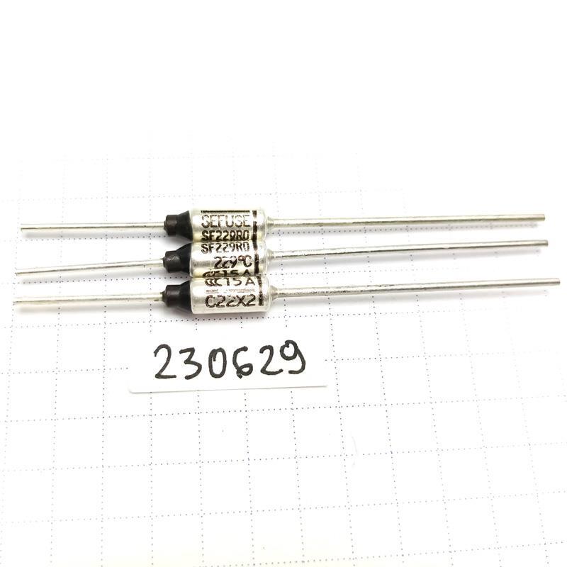 Thermal Fuse 229C 15A 250V NEC SCHOTT SEFUSE SF229R0 TCO Axial