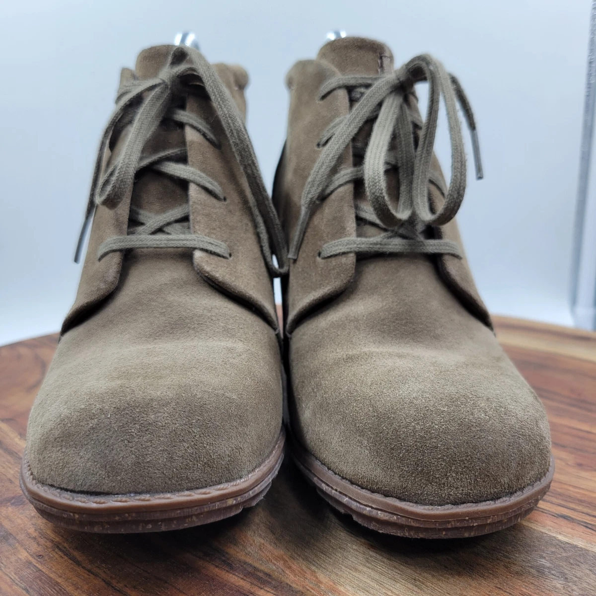 Clarks Sashlin Sue Chukka Boots Women s 11M Brown Suede Block Heel