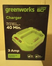 GreenWorks 60V 3 Amp UltraPower 60 Volt  Battery Charger New 662906951