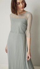 Beautiful Phase Eight Dress Full Length Pleated Size Uk12