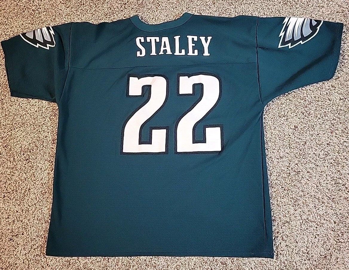 Vintage Duce Staley Philadelphia Eagles Green LOGO Jersey Large