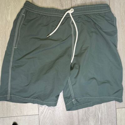 Hartford men's classic swim trunks green bathing suit size medium