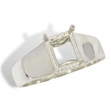 Emerald Cut Trellis Pre-notched Ring Mounting