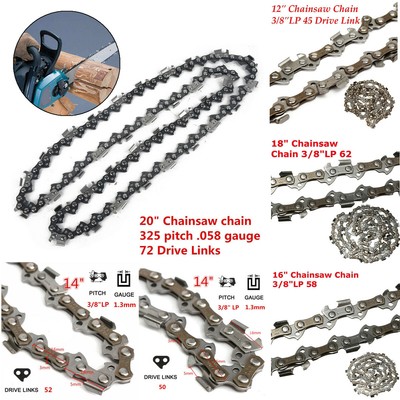 12 14 16 18 20 Chainsaw Chain Blade 3 8 325 Replacement Saw Parts Ebay