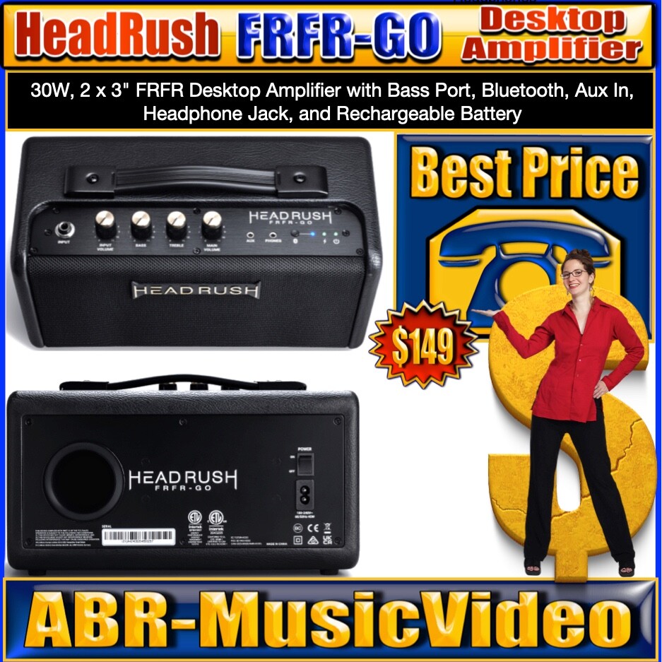 HeadRush FRFR Go 30-watt x 3-inch Powered Speaker Cabinet/ Year Warranty