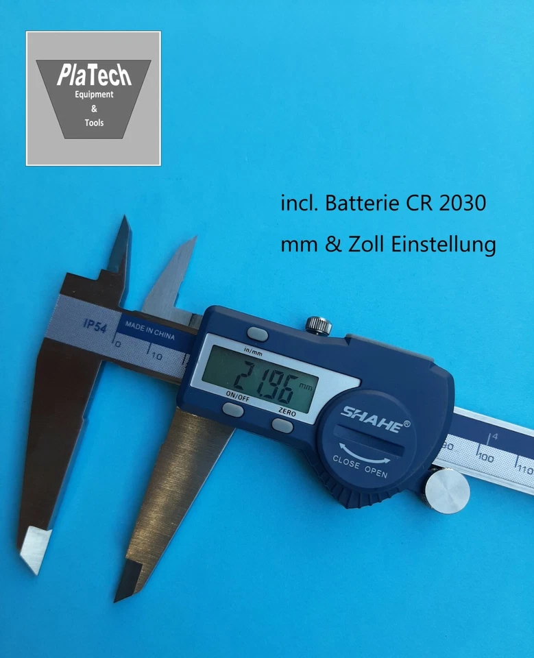 Digitaler Messschieber Schieblehre 150mm / 200mm / 300mm ABSOLUTE Funktion IP54 - Bild 2 von 4