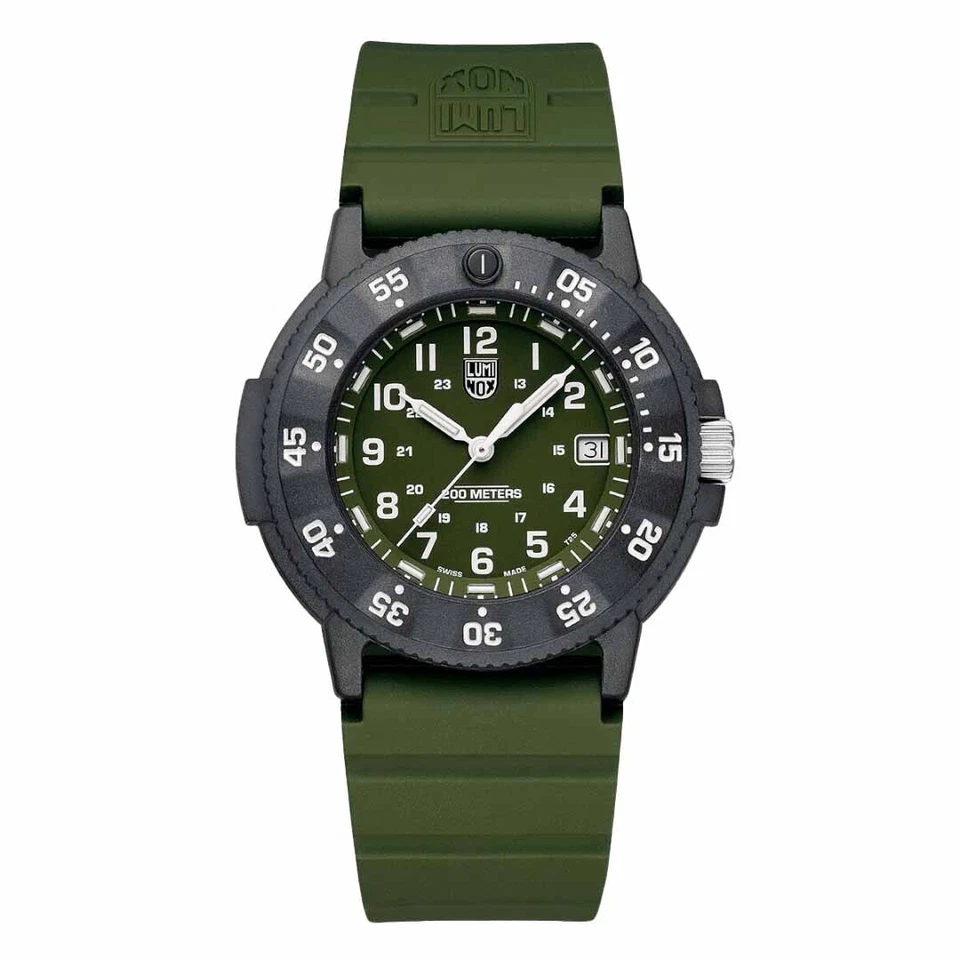 Montre Luminox Original Vert Quartz Plongée 200M Caoutchouc XS.3013.EVO.S Homme