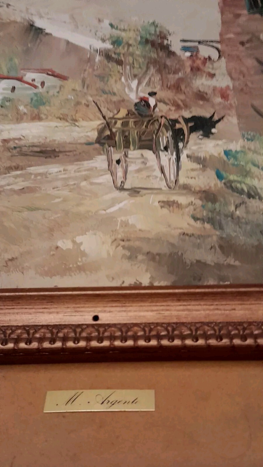 Silver Mino, oil on panel, rural landscape, 1960 ca.