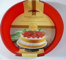 Mrs. Anderson's Baking Silicone 9-Inch Round Cake Pan 9.5 x 2.25 Inches Set of 2