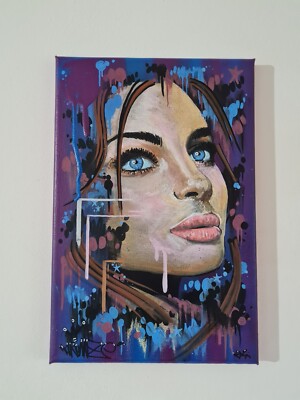Original Graffiti Urban Street Art Leinwand von Aroma Oner
