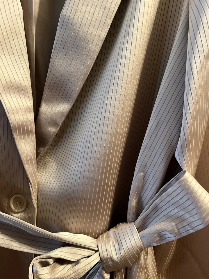 Mujer Alfani Tostado (Tono Joya) Traje Largo Chaqueta 1 Botón Cintura Corbata Nuevo con Etiquetas Forrado XL Foto 2 de 4