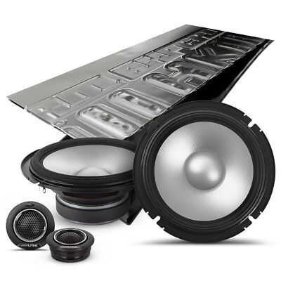 Alpine S2-S65C, S Series 6.5 2-Way Hi-Res Speakers + Sound Damping Kit Bundle