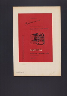 LUDWIGSBURG, Werbung 1957, GETRAG Getriebe-Zahnrad-Fabrik GmbH