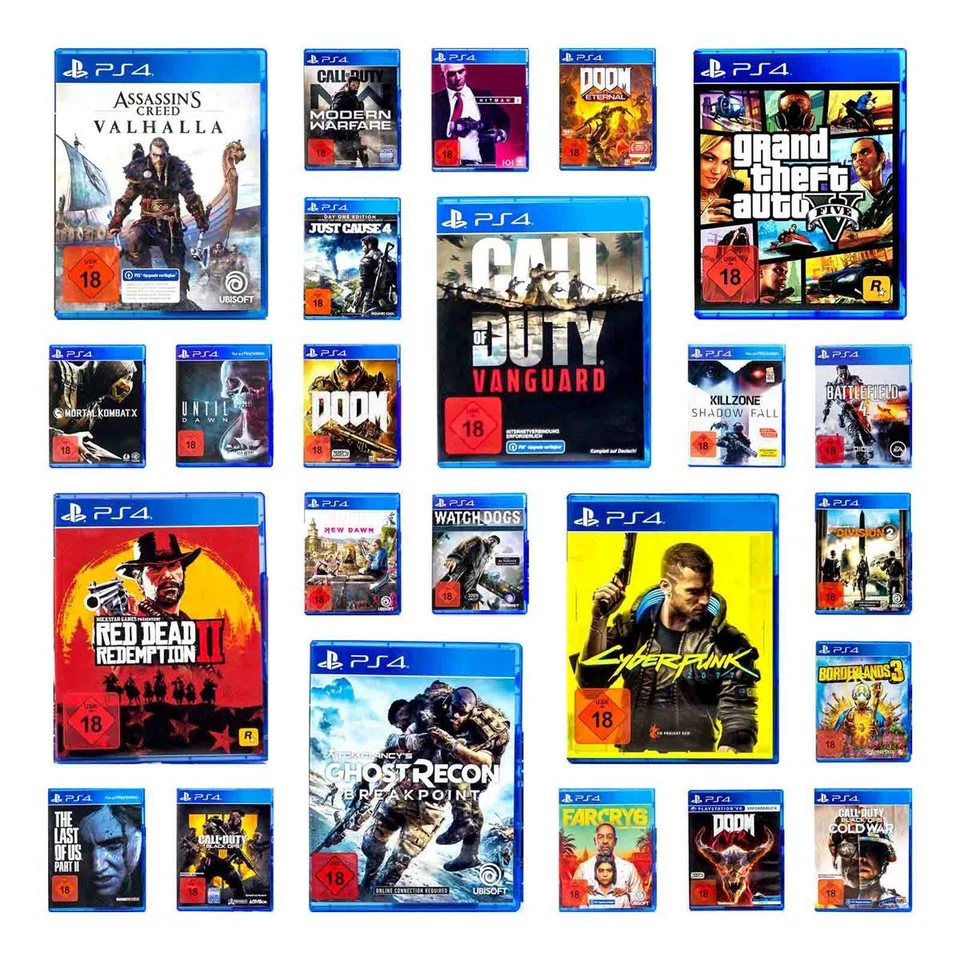 Playstation 4 - Bundle BESTE AUSWAHL USK18 Spiele - Uncut PS4 Zustand: gut - Bild 1 von 1