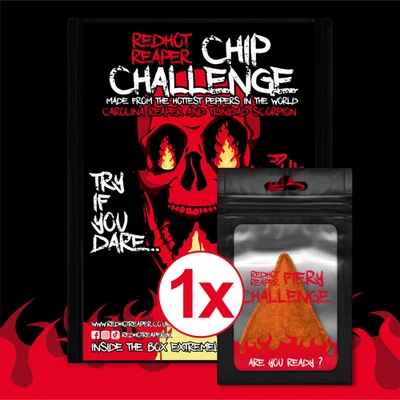 1x CHIP CHALLENGE - WORLDS HOTTEST CHILLI CHIP 🔥🔥 - (Solo Challenge) CLASSIC - Image 1 of 4