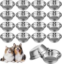 16 Pcs Pets Bowl Bulk 15 oz Pet Feeding Bowl Stainless Steel Dog & Cat Bowls Pet
