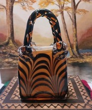 Handmade Glass Purse Vase