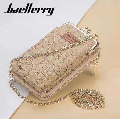 Baellerry Women s Crossbody Purse Large Capacity Wallet Wood Grain Clutch