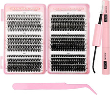 Ciglia Finte Ciuffetti,580 Pezzi Kit Extension Ciglia,30-40-50-60-80-100D Lash C