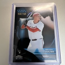 Brady House 2026 Topps Chrome Black RC Base Set #58BLUE /150 Refractor