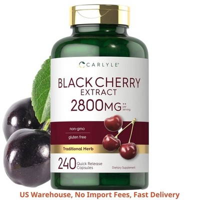 Extracto de cereza negra Prunus serotina 2800mg 240 cápsulas | Sin OMG ni gluten