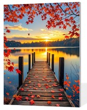 Paint by Numbers Kit for Adults Beginner Bridge DIY Oil Art Painting 16x20in