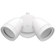 Dusk to Dawn Sensor White Exterior Outdoor Twin Head LED Flood Light Security 12