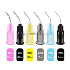 100-1000Pcs Pre Bent Applicator Needle Tips Dental for Etch, Flow Sealant, Liner