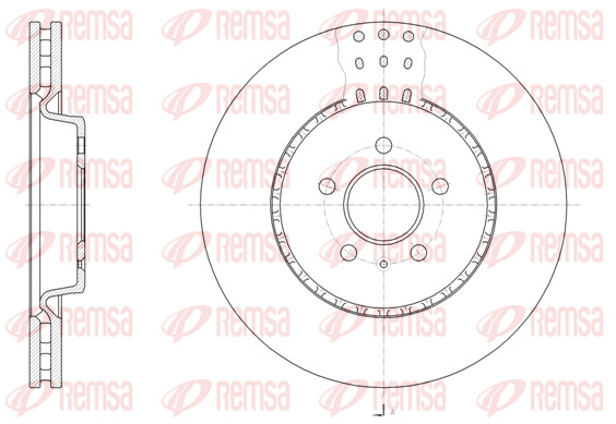 Remsa 2X Bremsscheibe Vorne Ø344.8 Mm BelüFtet FüR Audi A6 Avant 4G5 C7 4GD-image