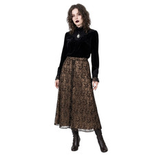 VTG 90s Sheer Lace Overlay Midi Skirt 12 Black Fairy Grunge Whimsigoth Romantic