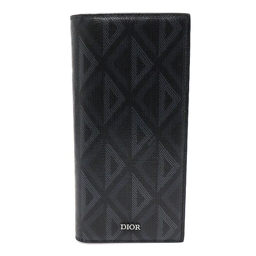 Portefeuille vertical Dior noir CD toile diamant 2ESBC002DCO_H43E 93301438