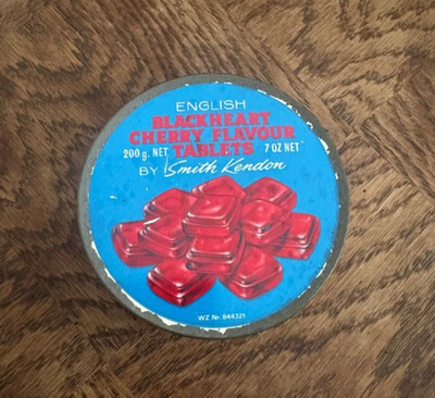 Metalldose / Smith Kendon - Blackheart Cherry Flavour Tablets / 1970er Jahre