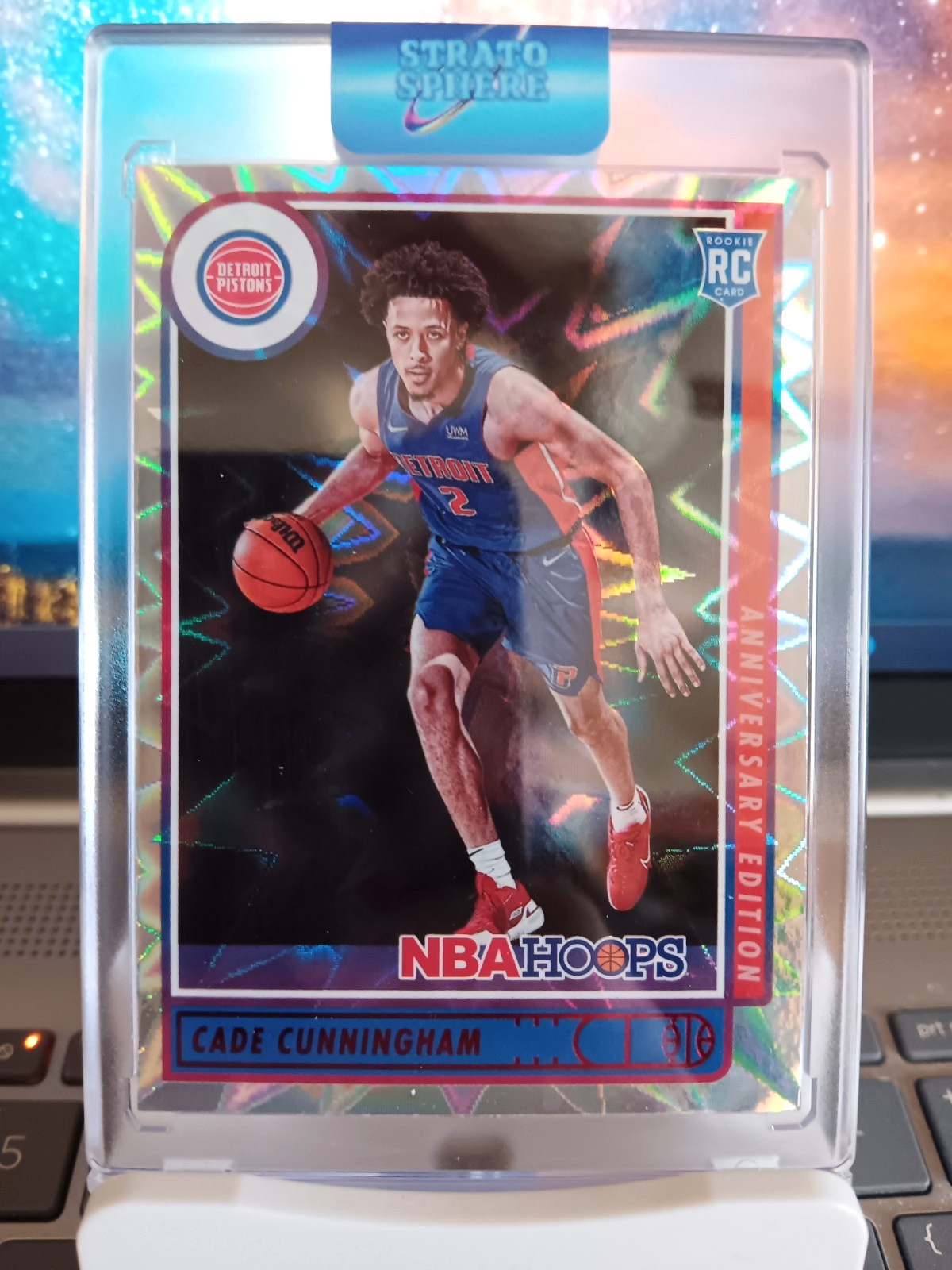 2021-22 Panini NBA Hoops Cade Cunningham #201 Rookie RC Anniversary Edition