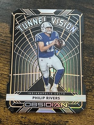 2020 Panini Obsidian #TV17 Philip Rivers Tunnel Vision Electric Etch Orange #/25